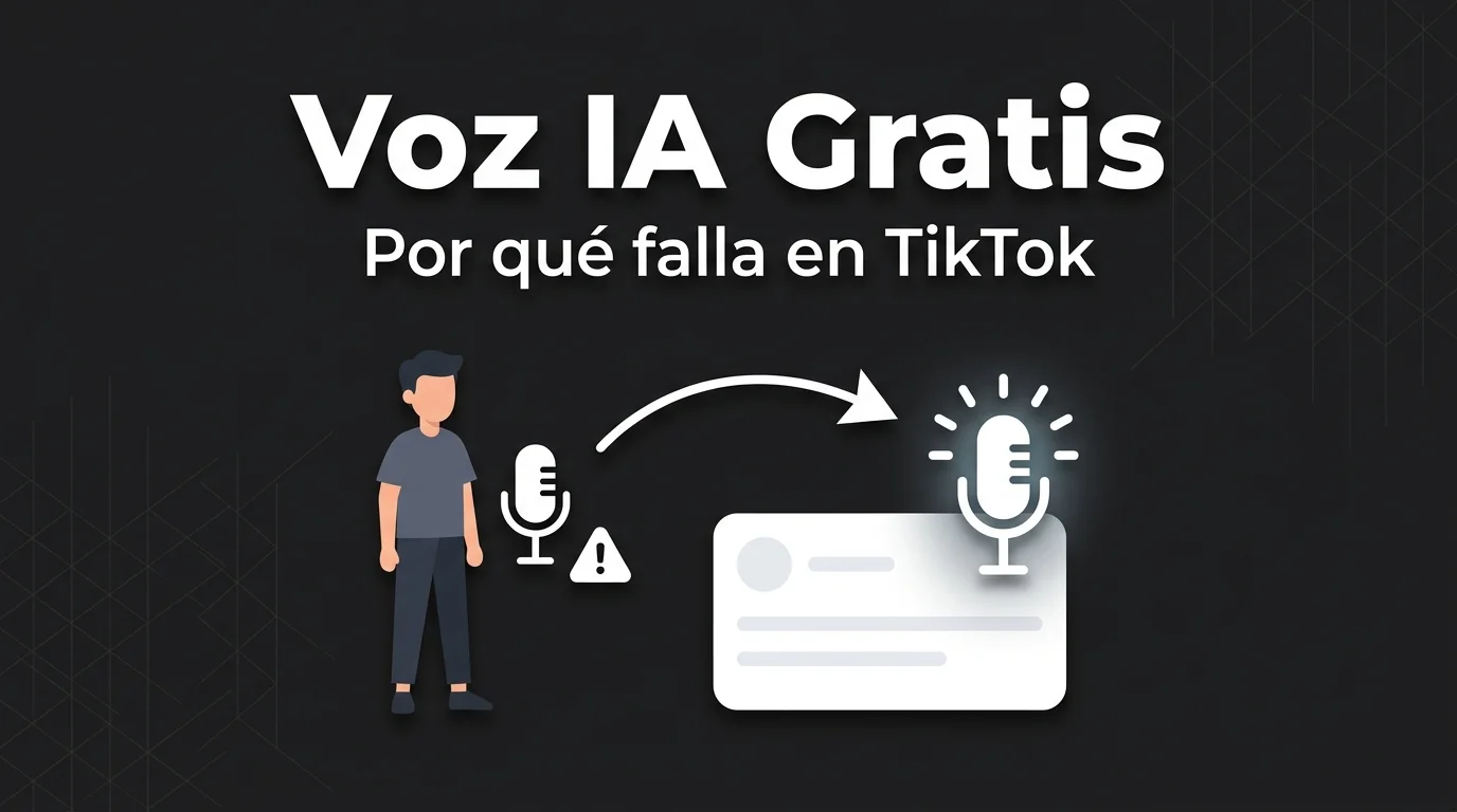 Voz IA gratis: cómo usarla y por qué falla en TikTok (y cómo arreglarlo)